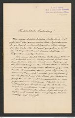 k.k. naturhistorisches Hofmuseum, Intendanzakten 1885-1896 (Hauer), Aktenzahl Z.664.f/1890, Seite 1